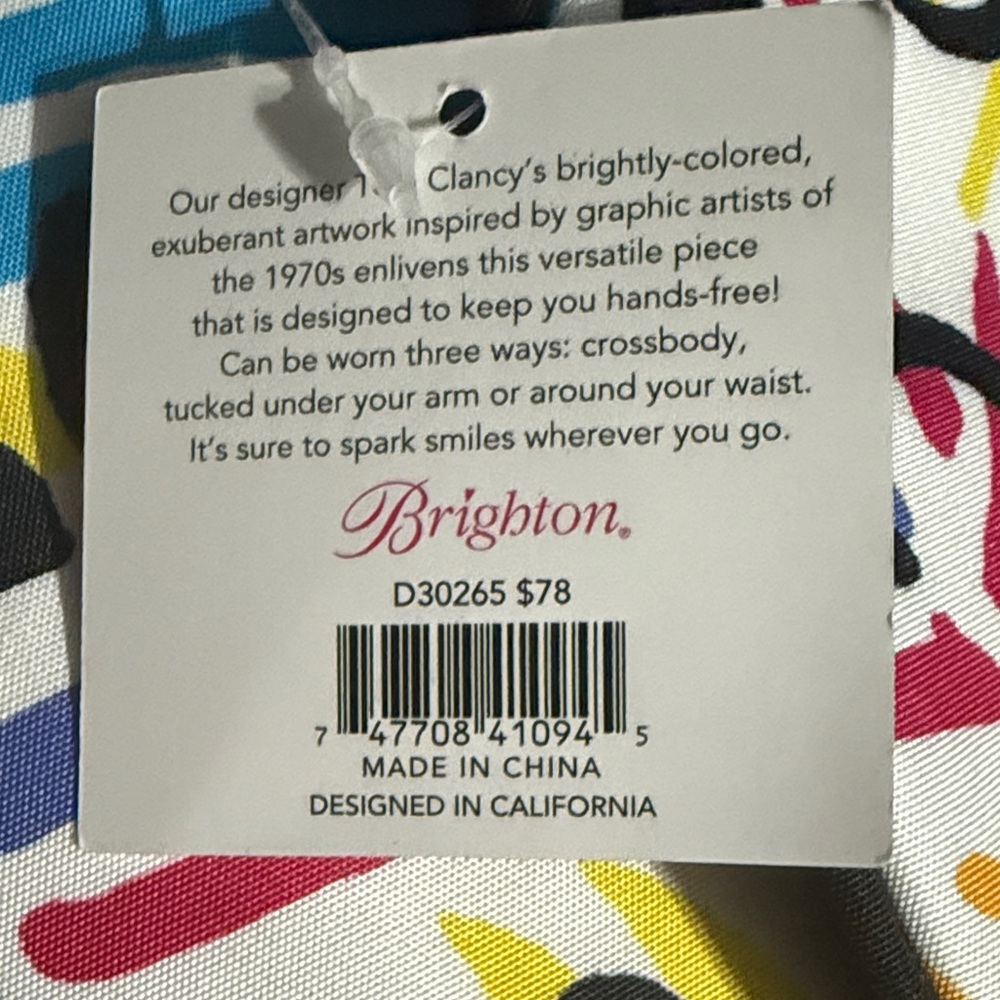 Brighton Colorful Graphic Crossbody Bag